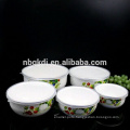 5PCs professional enamel ice bowl /ice cream bowl with PE lid